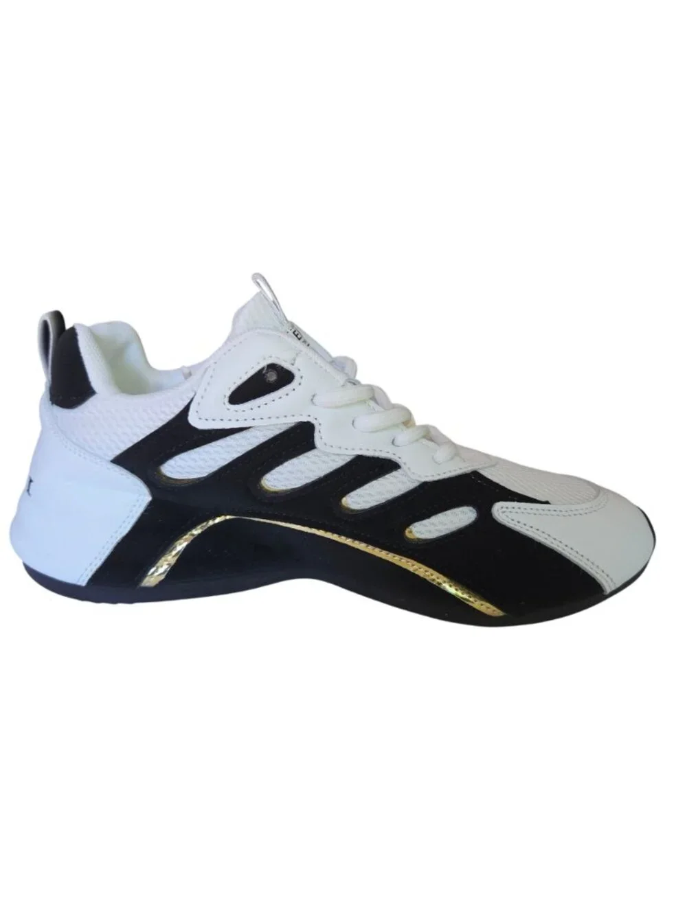 Mens Size 7/40 Lightweight Athletic Sneakers Black & White Breathable Non-Slip